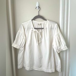 Madewell Poplin Blouse Size Small